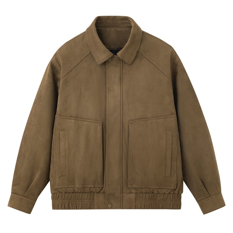 2025冬季新款男潮流时尚翻领鹿皮绒翻领保暖羽绒服外套699，男装羽绒服，电商A234