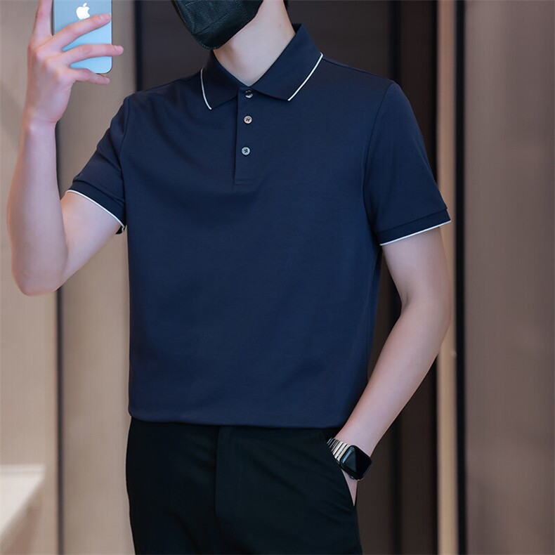 常年款2025新款双面液氨高品质Polo衫6608-特P48,男装Polo衫,电商D342