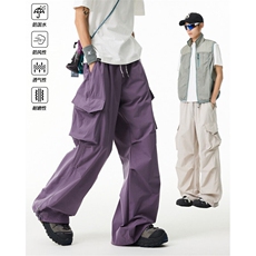 抖音品质新款美式户外登山防水宽松冲锋裤B315-K25753-特P45控88，男装休闲裤，电商B315
