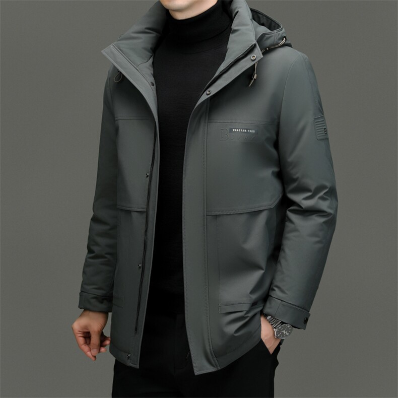 DF89472钱塘2020-2时尚休闲有帽百搭简约中年男士羽绒服P300图片
