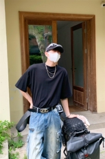特P35无差价高弹力高品质半高领正肩短袖T恤-HT10179港风，男装T恤，电商A003