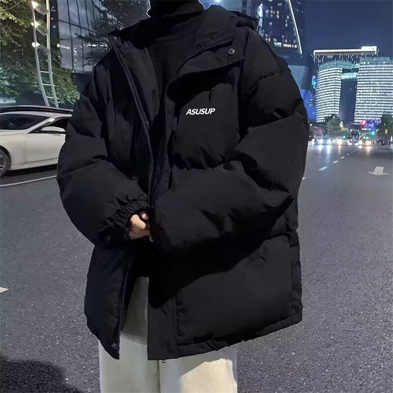 新款棉衣男冬季防水棉袄连帽青少年宽松上衣外套潮牌面包服,男装棉衣,星座506A