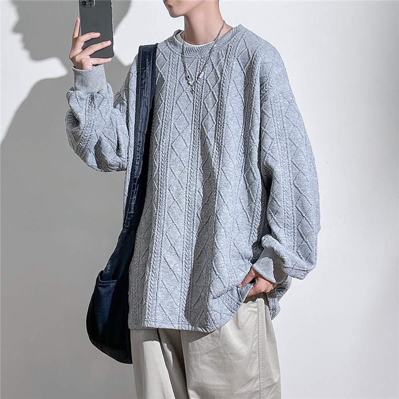1立体菱形花纹大码M-5XL卫衣男聚酯纤维95%氨纶5%WY77052P38控58，男装卫衣，星座226-2