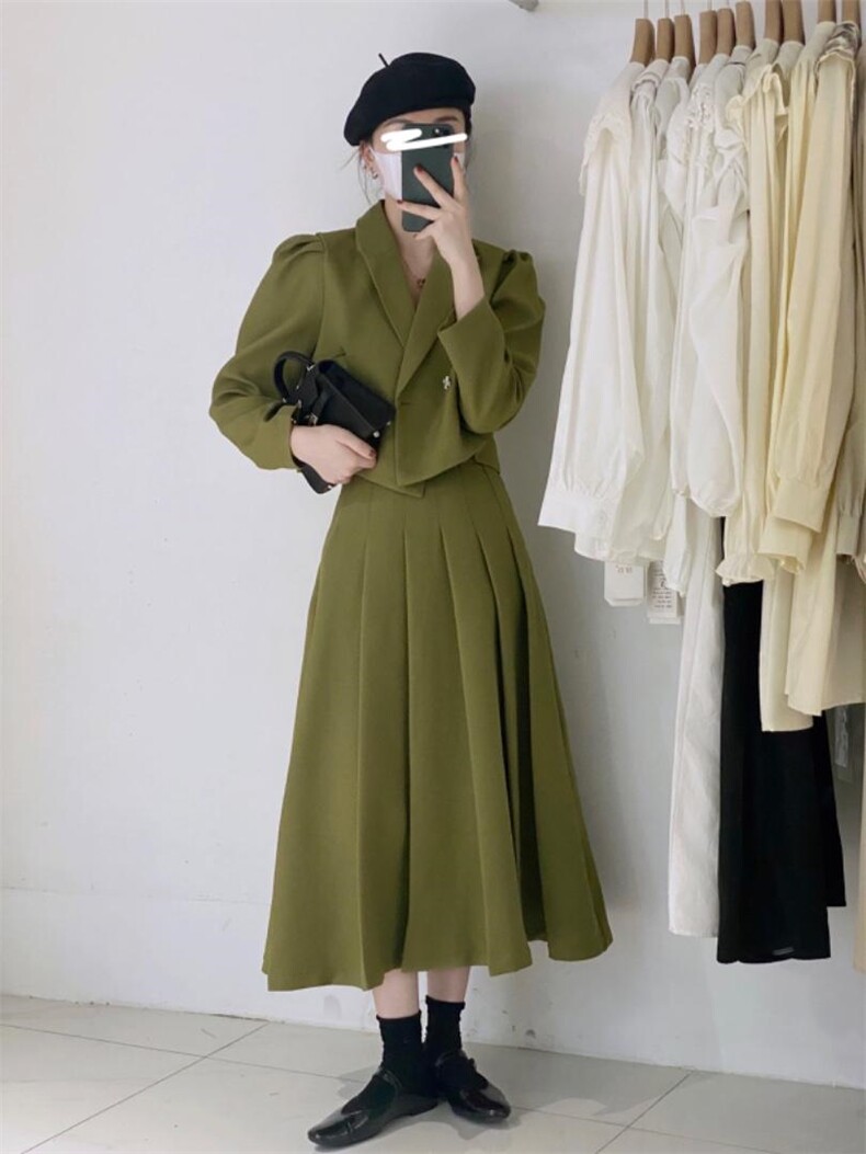 小西服套装，女装职业装，驿谷