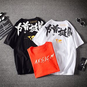 体桖男短袖夏季宽松ins男短袖t恤潮流丅恤新款大码TT31-P30图片