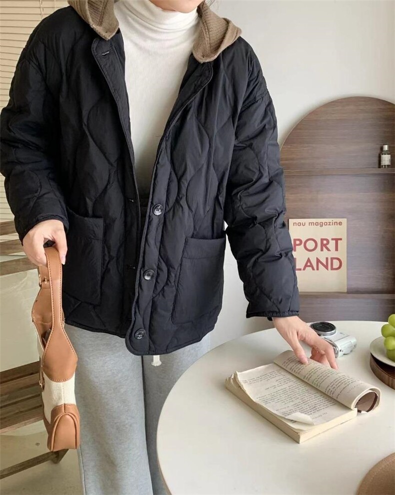 现货，休闲针织帽羽绒服，女装羽绒服，淳沐