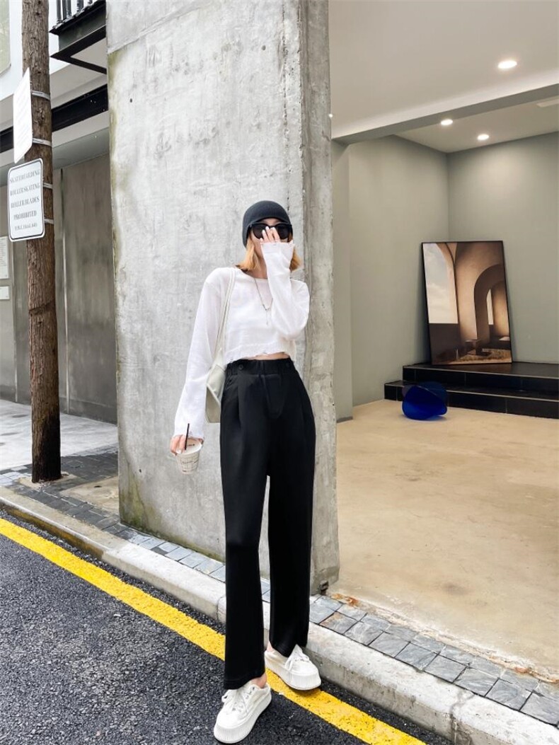 秋季卫裤空气层两色，女装休闲裤，LC裤子