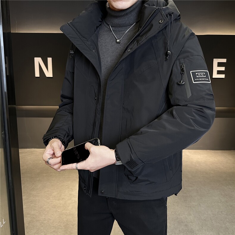 冬季新款工装羽绒服男短款保暖羽绒外套夹克YR25109-P245，男装夹克，电商A237