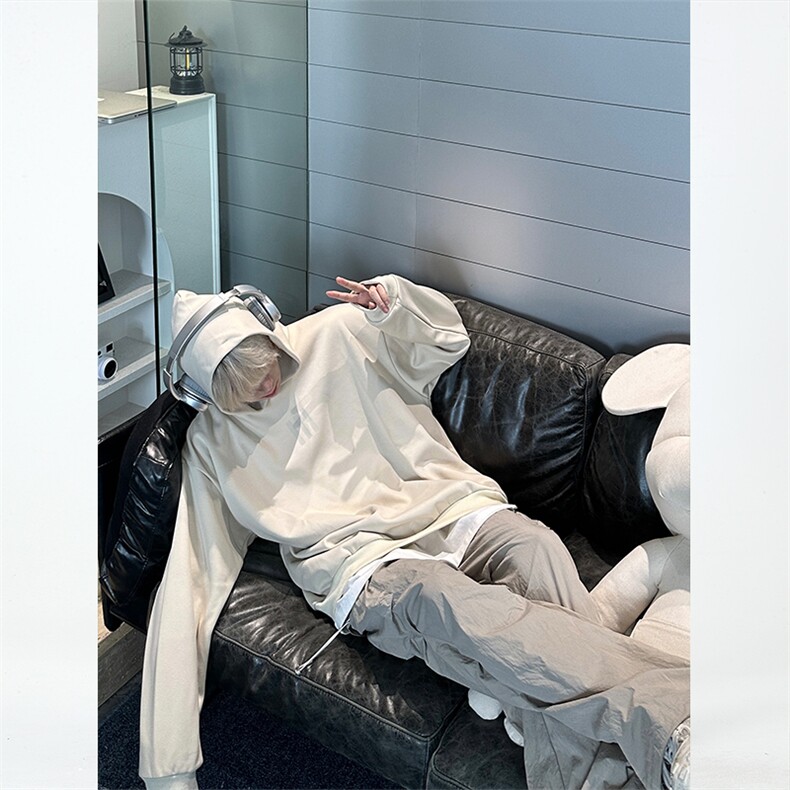 WY01-P80430克高克重男女款大码秋冬重磅高品质连帽套头卫衣,男装卫衣,电商B327