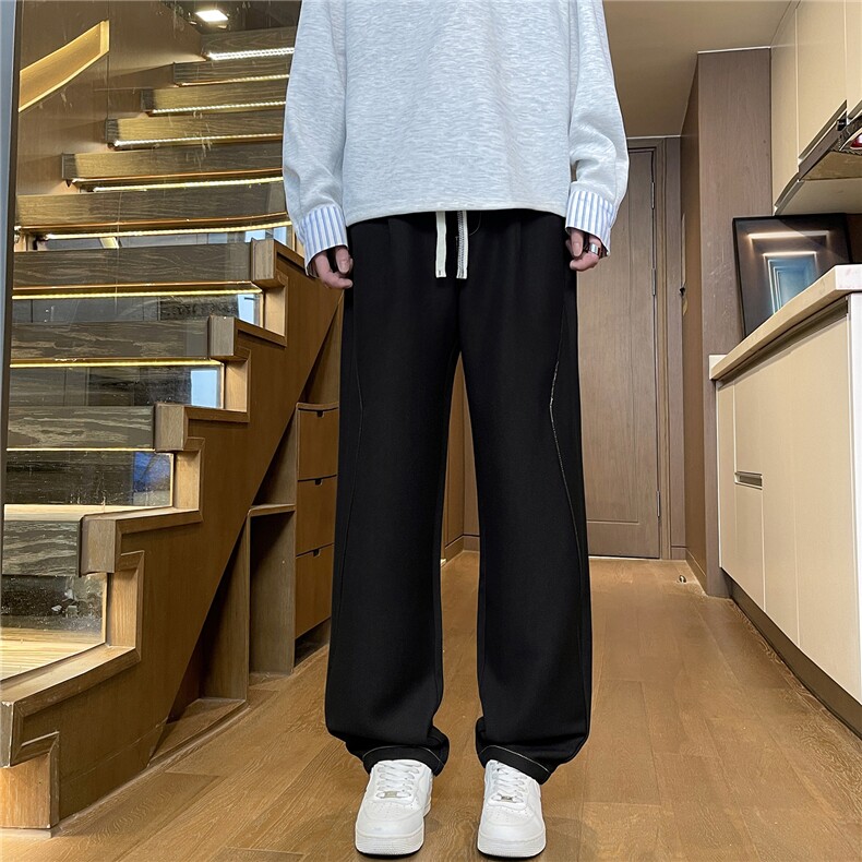 2025新款原色牛仔直筒裤男生美式显瘦垂感休闲裤宽松长裤H902-P55,男装休闲裤,星座509