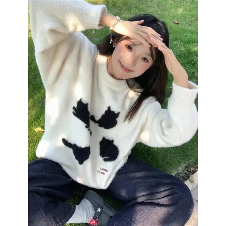 MM112-P65圆领毛衣针织衫秋冬季打底2025新款气质毛衣，女装针织衫/毛衣，星座617A-2