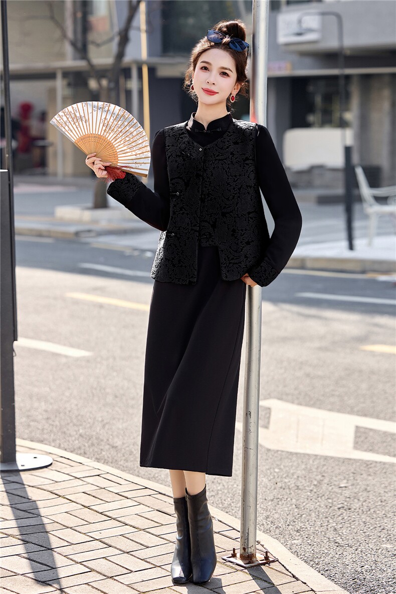 2026年春季新款女装时尚气质新中式套裙晚宴婚礼服两件套,女装套装/套裙,关键词