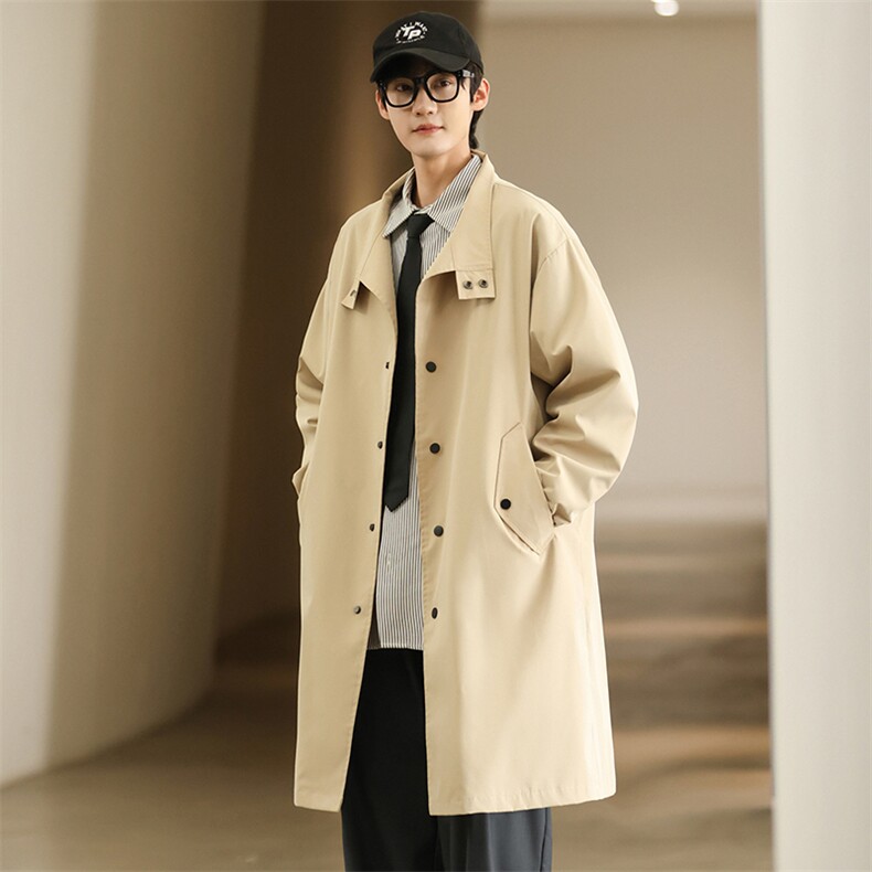 得物长年大货风衣男中长款呢大衣男F987款P95港风E，男装风衣，星座401