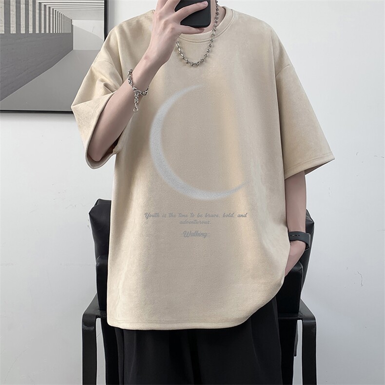 麂皮绒短袖t恤男大码半袖男大皂风JD82349-P25,男装T恤,电商A040