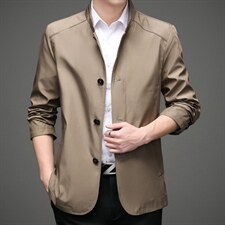 BH909钱塘2020-2秋季新款中老年男装夹克立领商务休闲外套P120，男装夹克，钱塘207-2