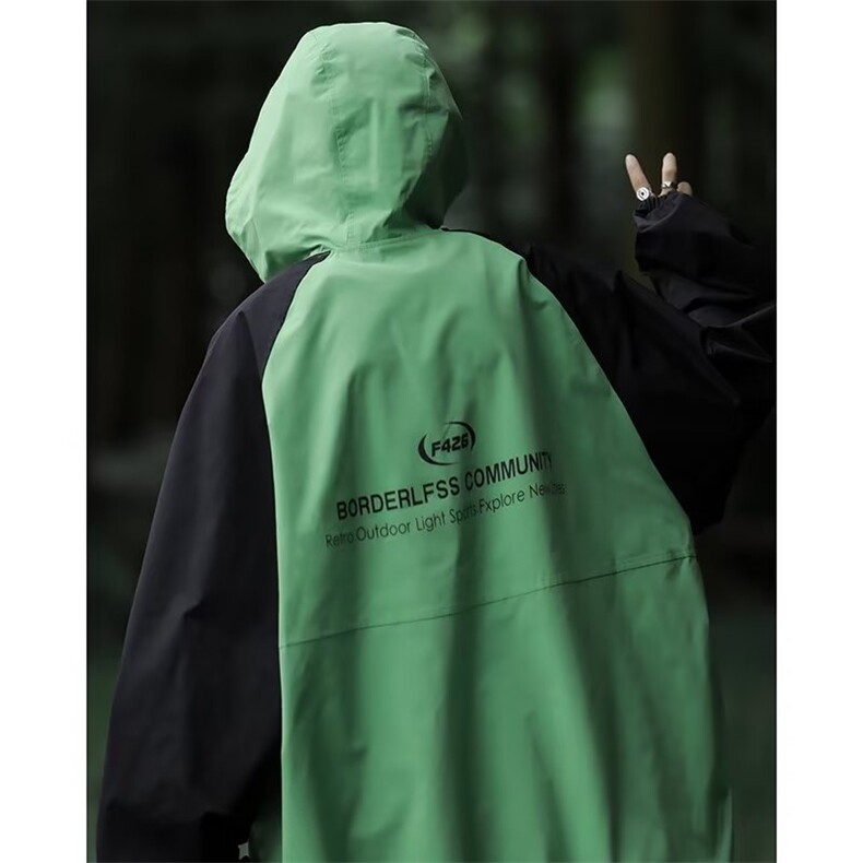 夹克男韩版潮流拼色连帽字母印花帅气2024秋冬季ins外套W5546-P57,男装夹克,星座412-2