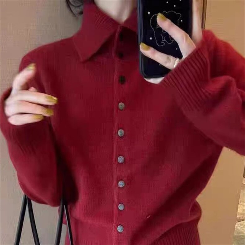 韩版流行潮高领加厚山羊绒毛衣外套女宽松显瘦polo领针织打底开衫,女装羊绒衫,琳华羊绒