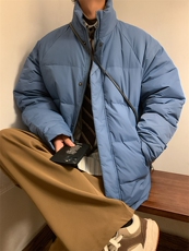 纯色立领情侣大码可穿200斤短款轻薄插肩袖得物白鸭绒羽绒服，男装羽绒服，星座301D-4(原星座1004-4）