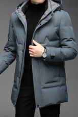 DF8239钱塘2020-2时尚休闲百搭中长款冬季有帽中年男士羽绒服P285，男装羽绒服，钱塘207-2