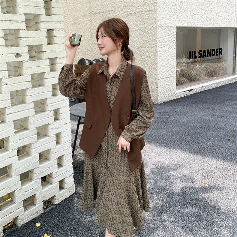 法式女装休闲风时尚套装衬衫套装慵懒风气质INS风春秋显瘦气质,女装套装/套裙,浙宝301