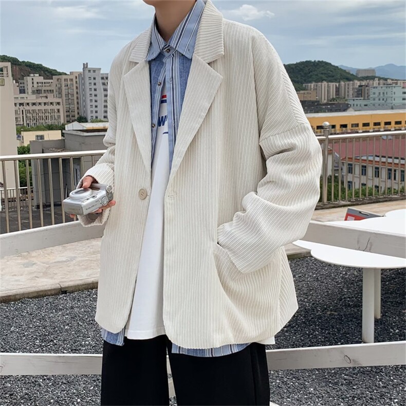 韩版潮流小西装痞帅外套春季复古潮牌宽松休闲西服男W8062-P40,男装西服,星座512-4