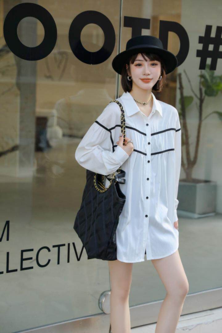 爱美欧，秋装现货韩版撞色衬衣，其它，爱美欧