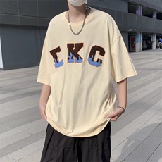 夏季潮牌男士短袖t恤男潮流上衣纯棉精梳半袖体恤衫TC34P32，男装T恤，星座1116-2