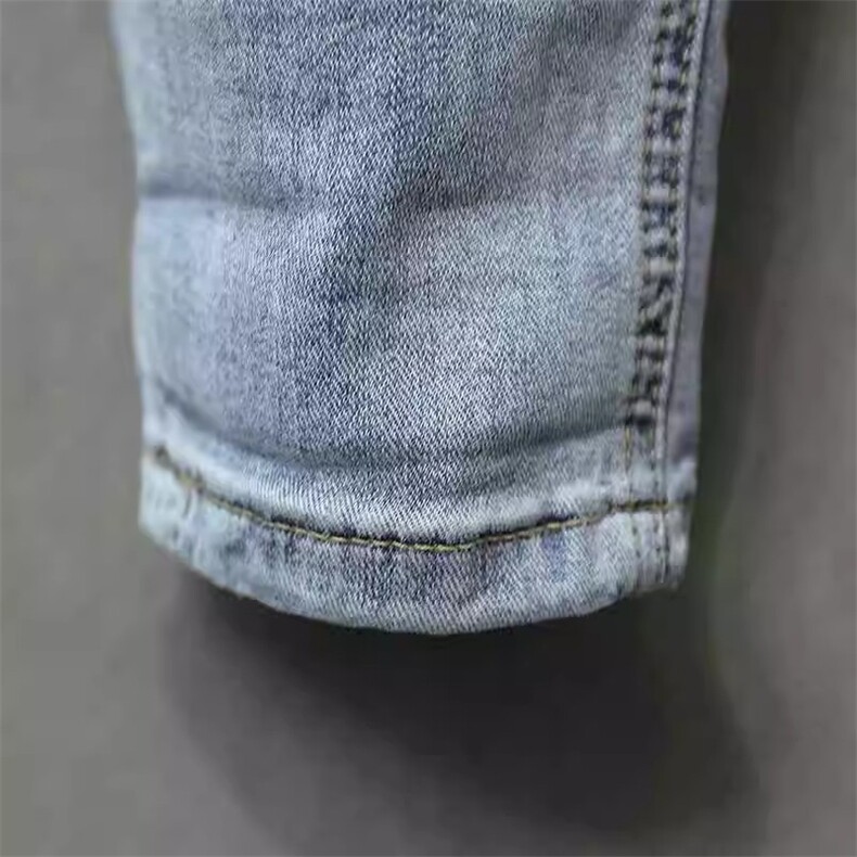 1506-1/KT6761/P49潮牌韩版修身小脚高端弹力蓝色九分裤百搭男款,男装休闲裤,星座1506-1