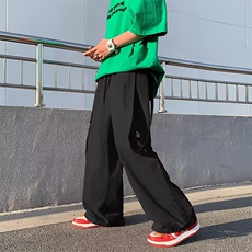 工装休闲裤纯棉季新款设计感小众裤子宽松直筒阔腿裤长裤K1066P40，男装休闲裤，星座1116-2