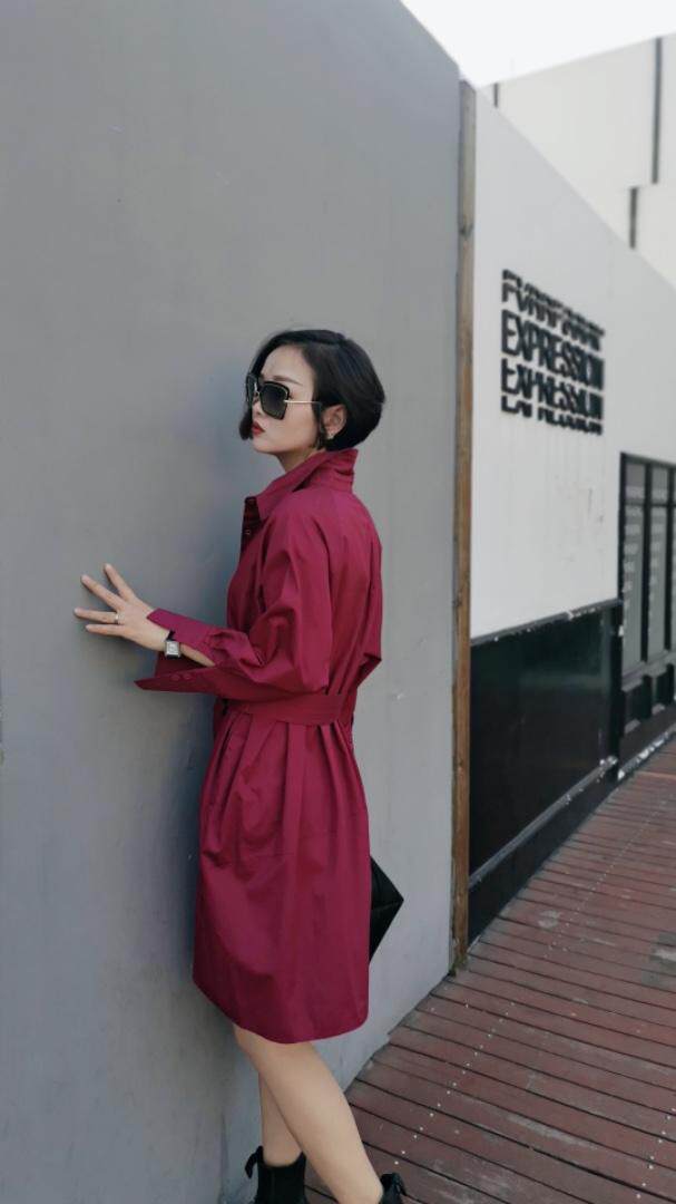 2021春季新款休闲风衣，女装风衣，芷箐伊苑