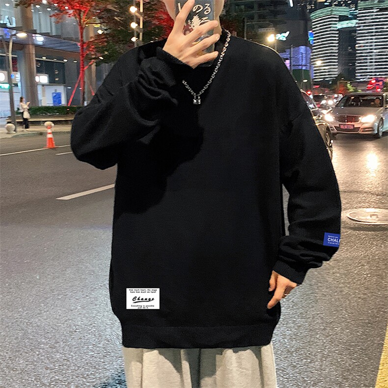 M18062-P45加绒款-P65半高领毛衣男士大码针织衫男毛线衣男,男装针织衫/毛衣,电商A040