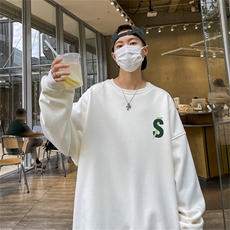 特P25控48秋冬新款男士圆领卫衣宽松休闲日常百搭上衣WQ24375，男装卫衣，电商B370