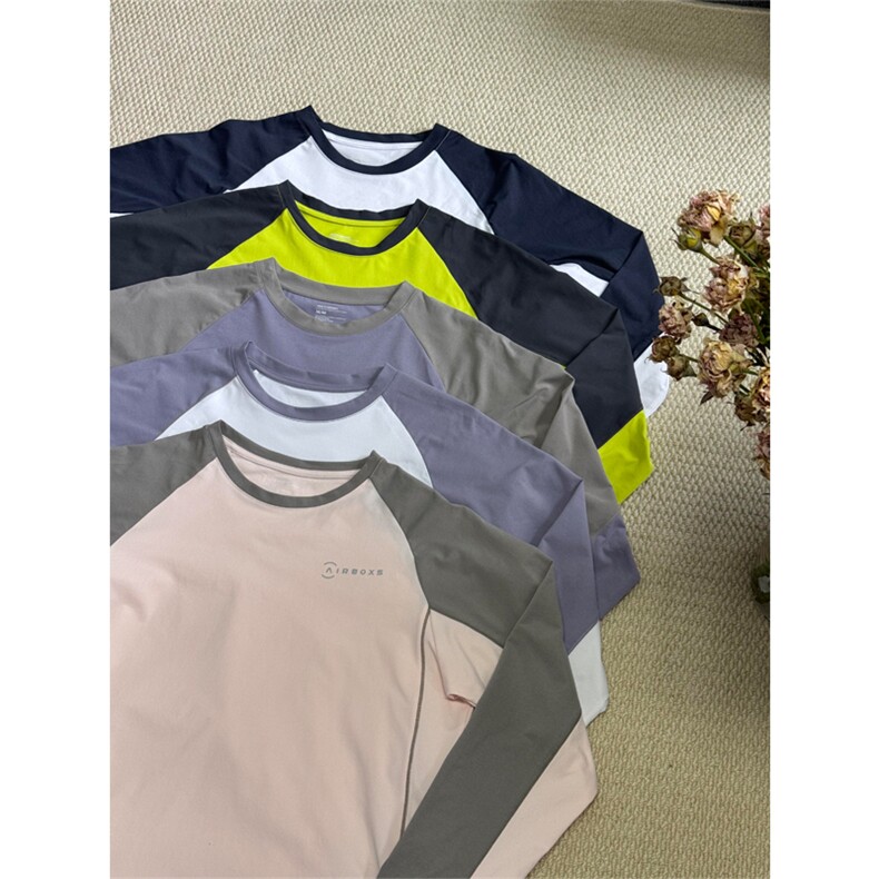 现货原版做法对色带防嗮凉感吊牌拼接速干长袖男女A696-P45，男装卫衣，星座1505