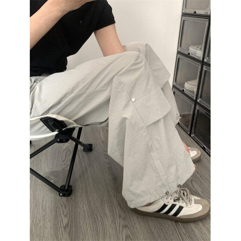美式复古工装裤男女夏季薄宽松休闲阔腿裤爵士舞运动裤LK6311-P38,男装工装外套,星座1008