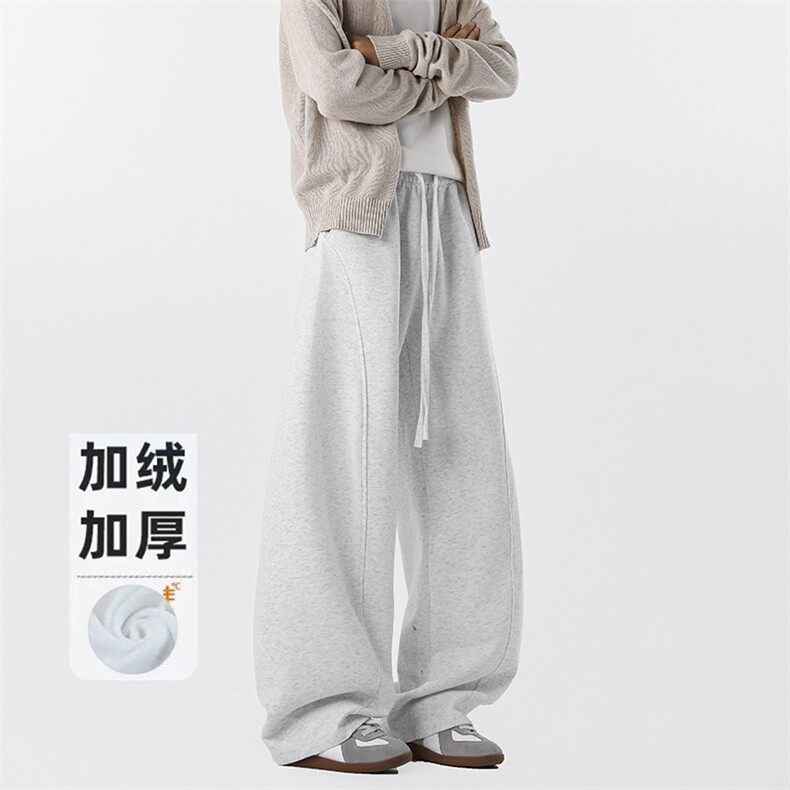 B258-K2939加绒45控98抖音品质弯刀卫裤65%棉35%聚酯纤维,男装休闲裤,电商B258