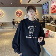 ！圆领卫衣男装港风长袖t恤男外套男WY514-特P23，男装卫衣，电商B371
