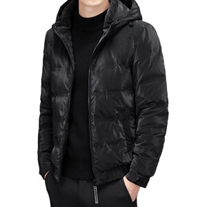 冬季可脱卸帽休闲羽绒服男冬新款中年保暖外套上衣BJY08218-P170图片