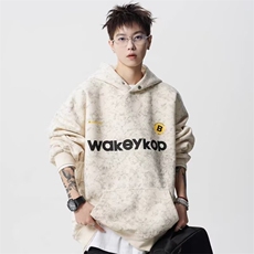原宿华棉复合连帽卫衣流行慵懒秋男女文艺时尚ins新款潮WY116P46，男装卫衣，星座1013-5