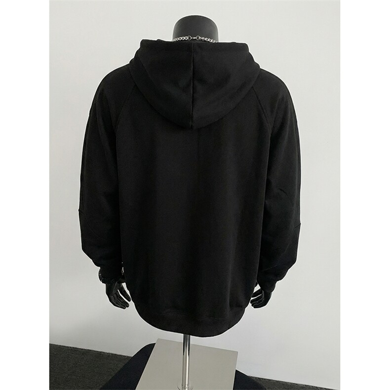 高品质春装新款男女美式高街结构三条杠纯色连帽卫衣开衫外套CM19,女装短外套,电商A486