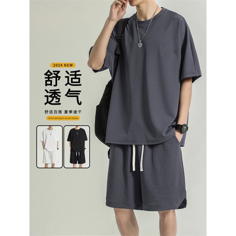 休闲运动套装短袖短裤衣服一套搭配痞帅夏天高端帅气TZ10-特批-65,男装休闲套装,星座718