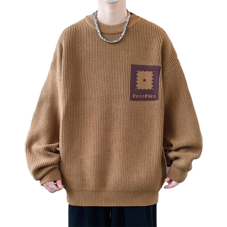 84761-P60秋冬新款休闲毛衣男长袖针织衫简约百搭打底衫,男装针织衫/毛衣,电商D310B