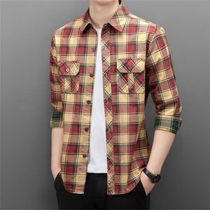 休闲工装衬衫新款男装春秋韩版潮流中青年工装衬衣MJ2513-P78图片