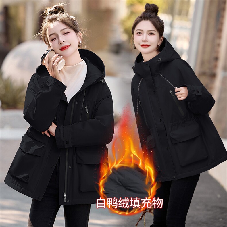 2025新款派克羽绒,女装羽绒服,蓝朵琳