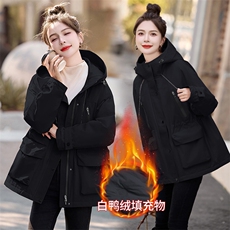 2025新款派克羽绒，女装羽绒服，蓝朵琳
