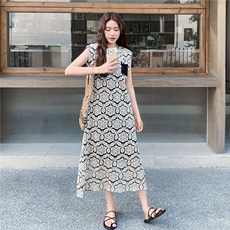 现货蕾丝刺绣连衣裙两件套2C105-0519-P165-K238，女装连衣裙，2C105