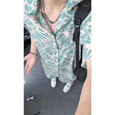 短袖衬衫男+短裤男套装男100%聚酯纤维M-5XL大码TZ78707P50控98，男装休闲套装，星座226-1