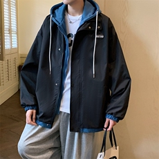 XZ102B-1秋季假两件宽松/连帽休闲外套潮夹克JK2302P80，男装夹克，星座102B-1