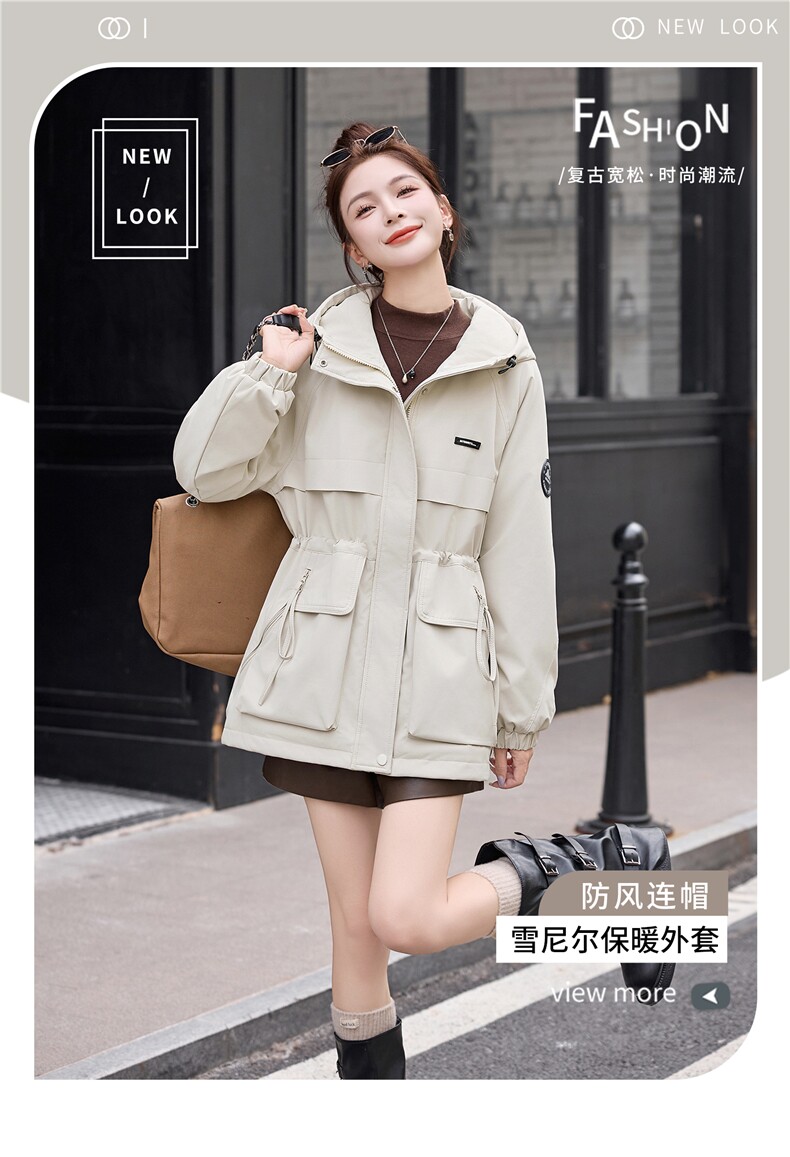 2025年时尚流行简约派克服冬季上市,女装棉衣/棉服,涵亦佰惠
