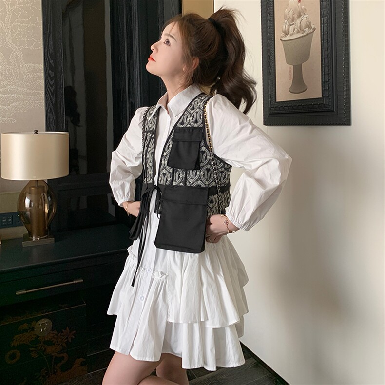 现?货?春款甜酷时尚马甲连衣裙套装2D151-2520-P195-K278,女装套装/套裙,2D151