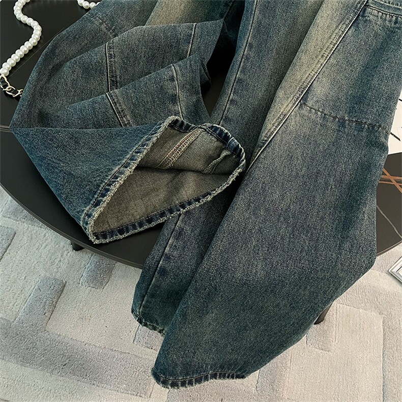 时尚秋冬连帽卫衣+复古牛仔阔腿裤套装显瘦百搭休闲两件套,女装套装/套裙,江南
